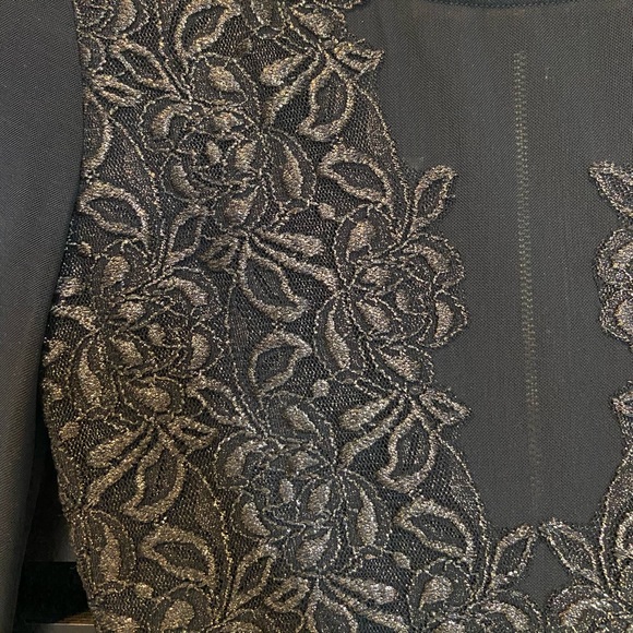 NWT bebe lace trim sheer ponte peplum dress ✨ - Picture 6 of 8